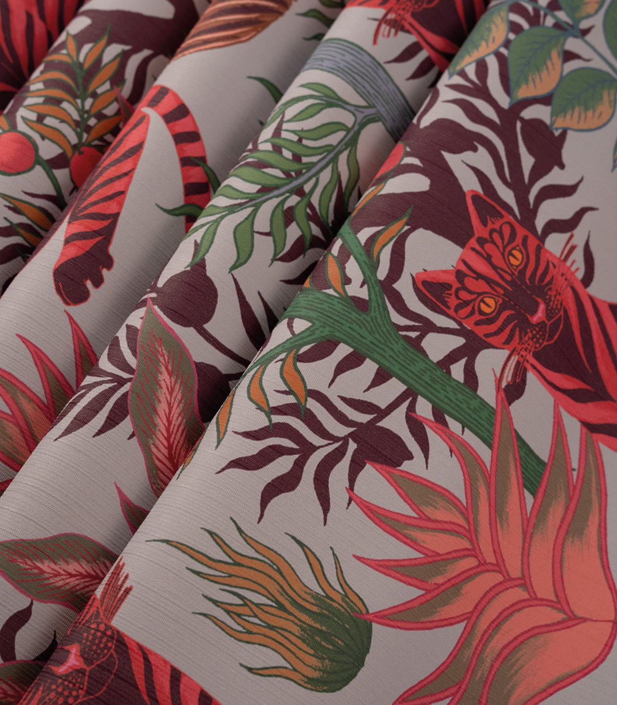 Tapeta Gold Tigers Pink