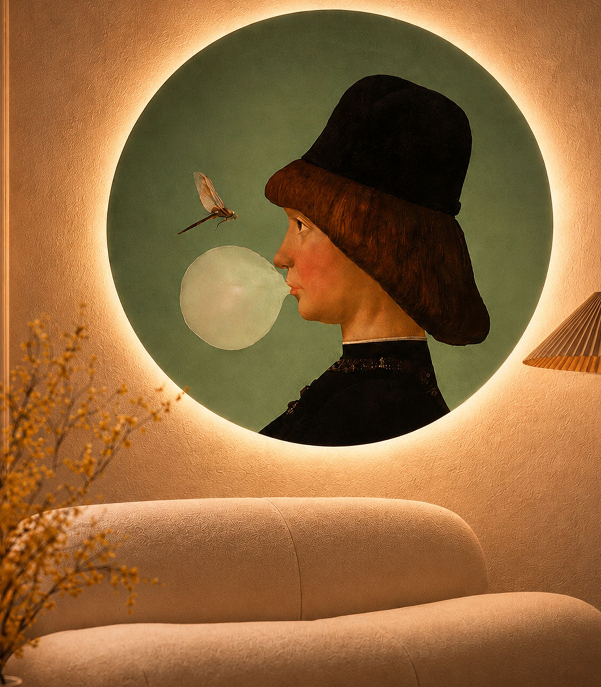 Dots Lighting Boy and Dragonfly