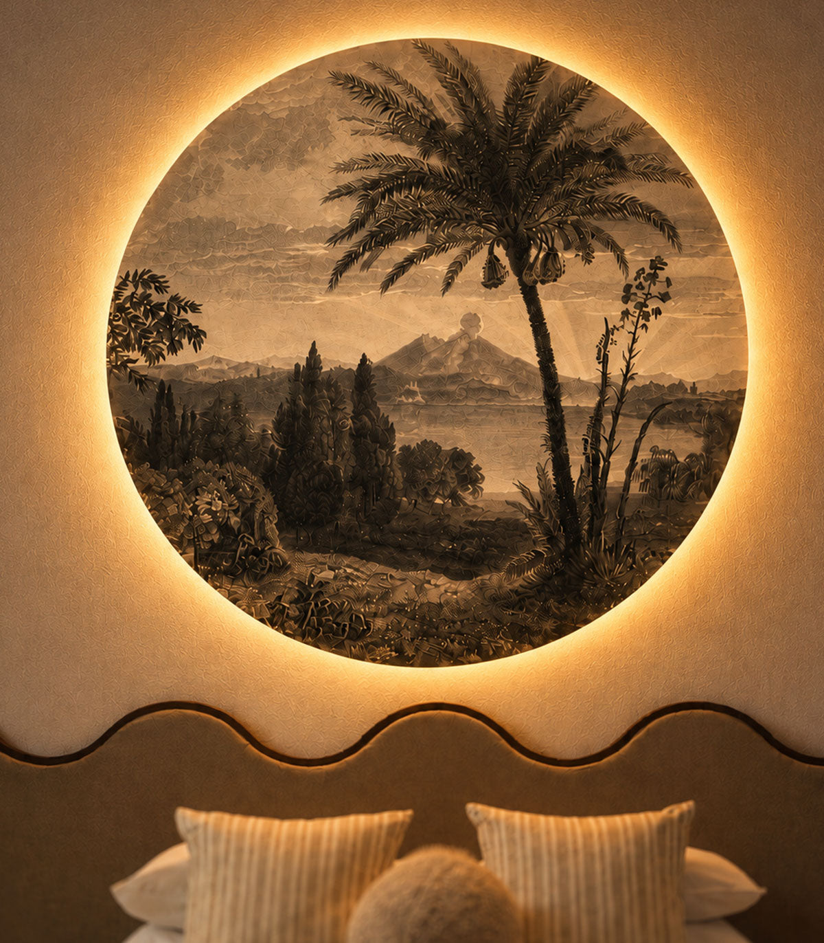 Dots Lighting Tropical Volcano Vista blue
