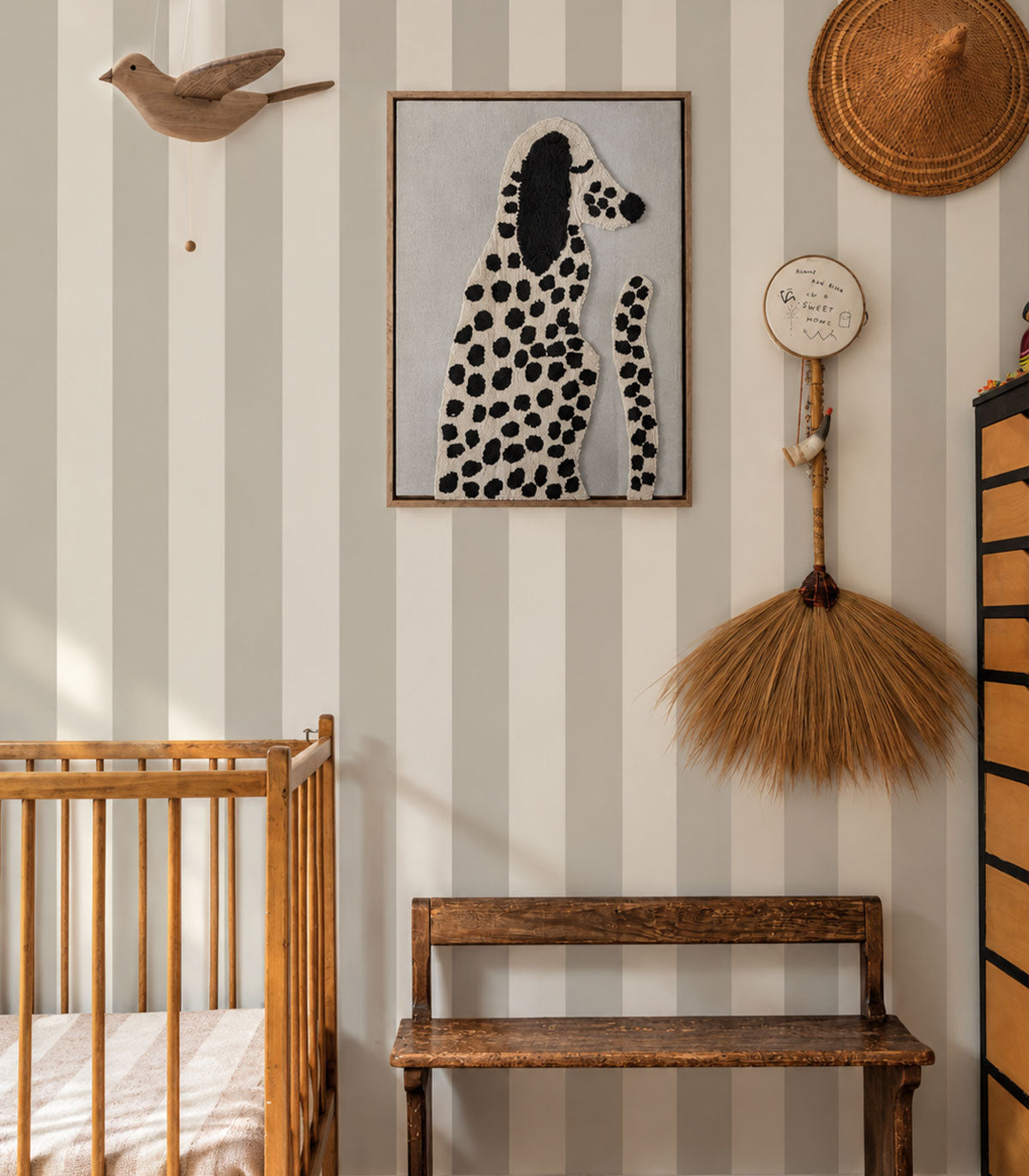 Tapeta Bold Stripe Ash