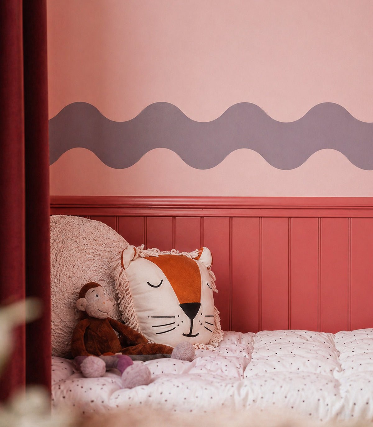 Border Double Wave Calm Dusty Lavender - Wallcolors®