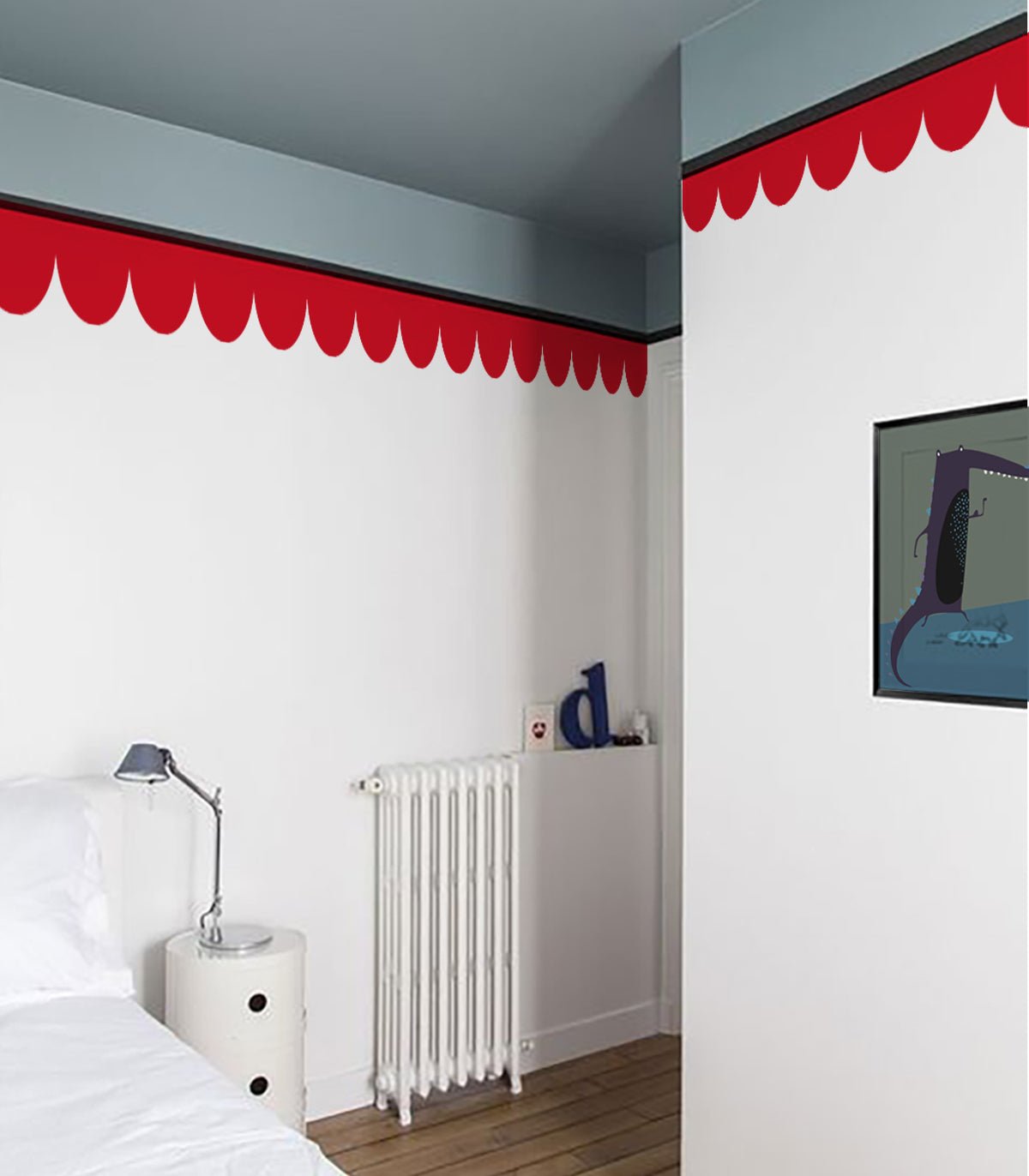 Border Seashell Classic Red - Wallcolors®