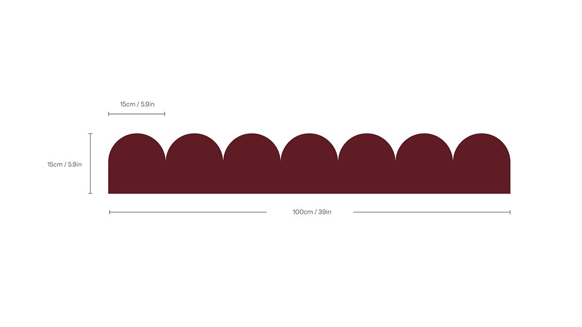 Border Seashell Deep Burgundy - Wallcolors®