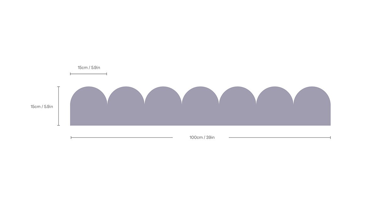Border Seashell Dusty Lavender - Wallcolors®