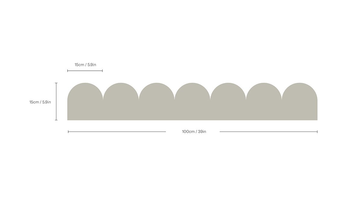 Border Seashell Warm Taupe - Wallcolors®