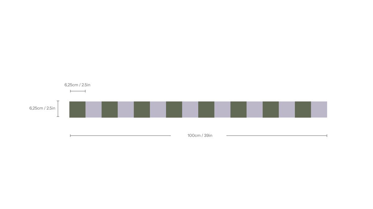 Border Square Muted Olive - Wallcolors®