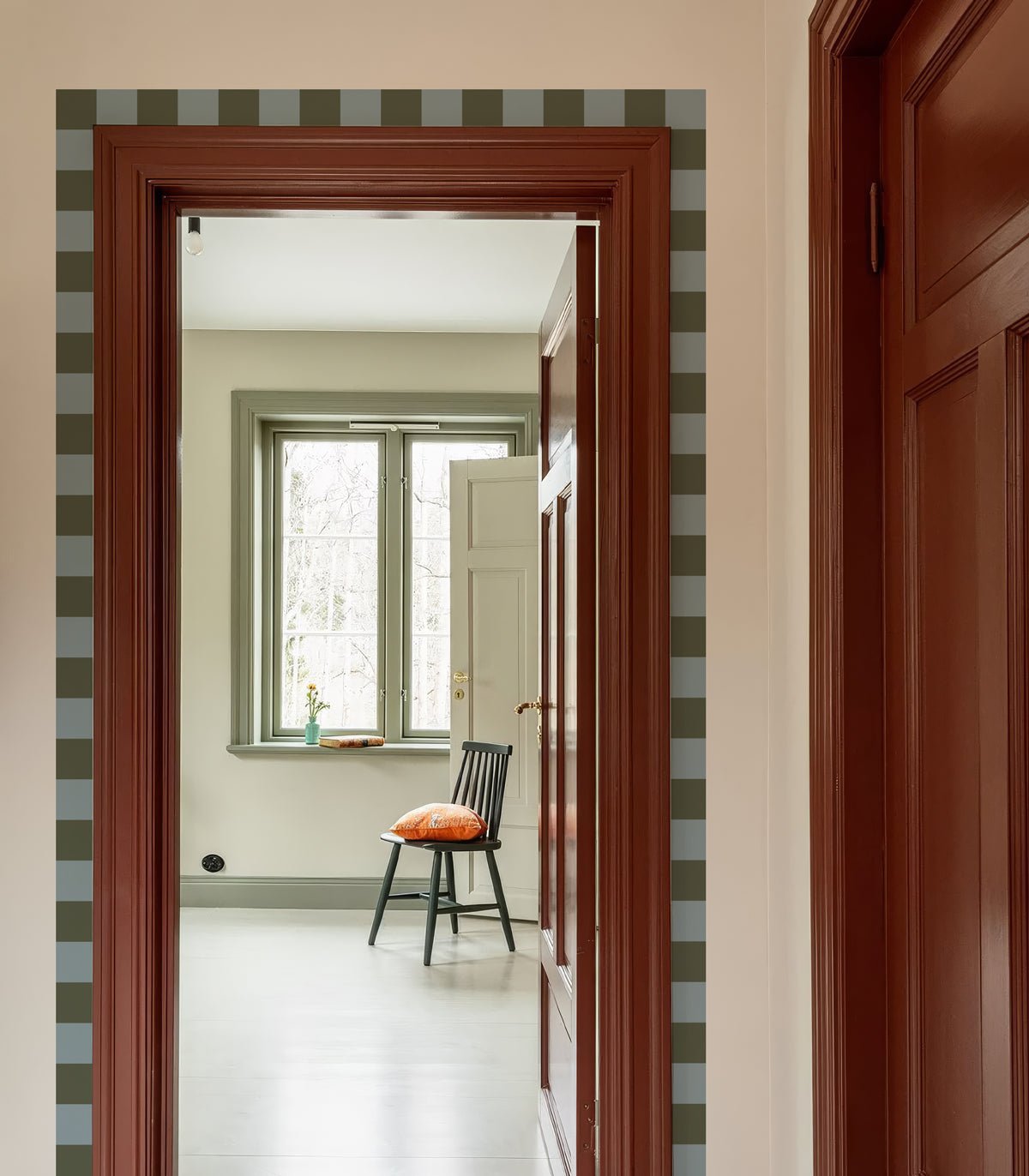 Border Square Olive Green - Wallcolors®