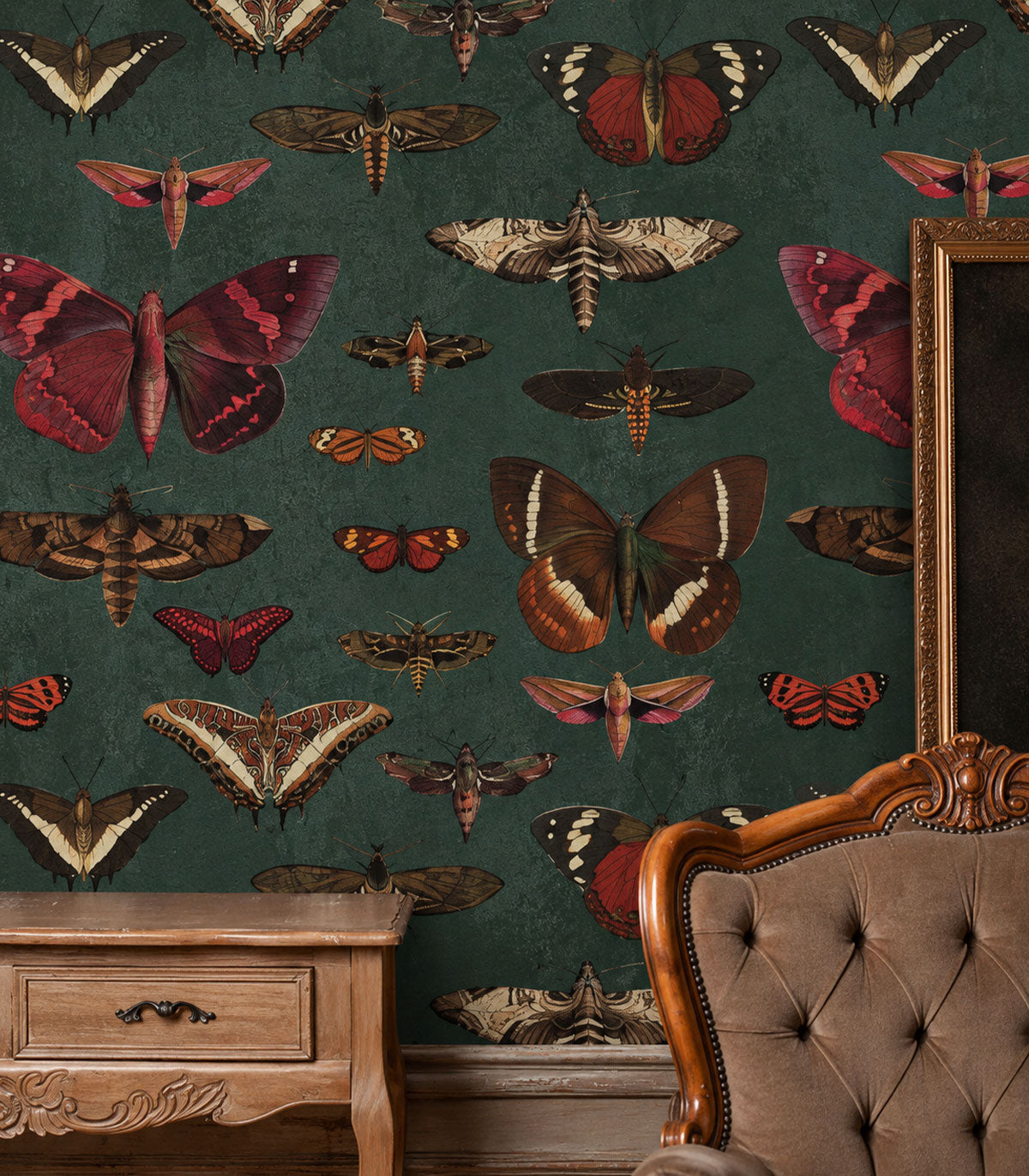 Tapeta Butterflies Vert