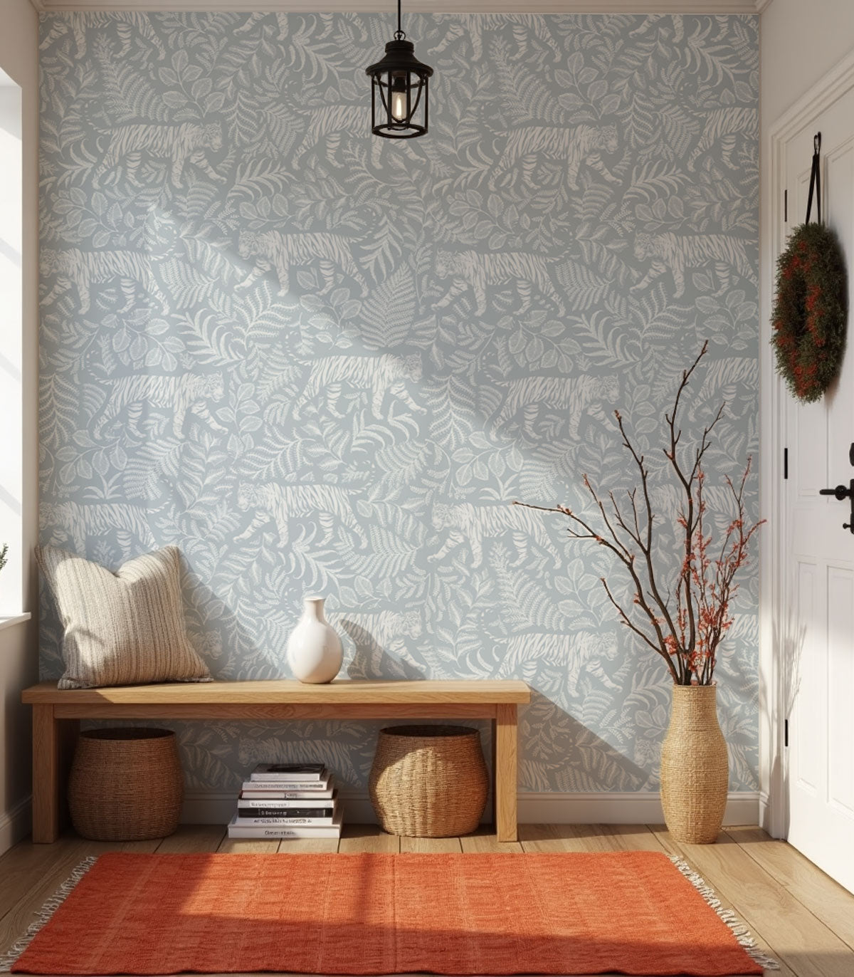 Tapeta Camouflaged Tiger Blue