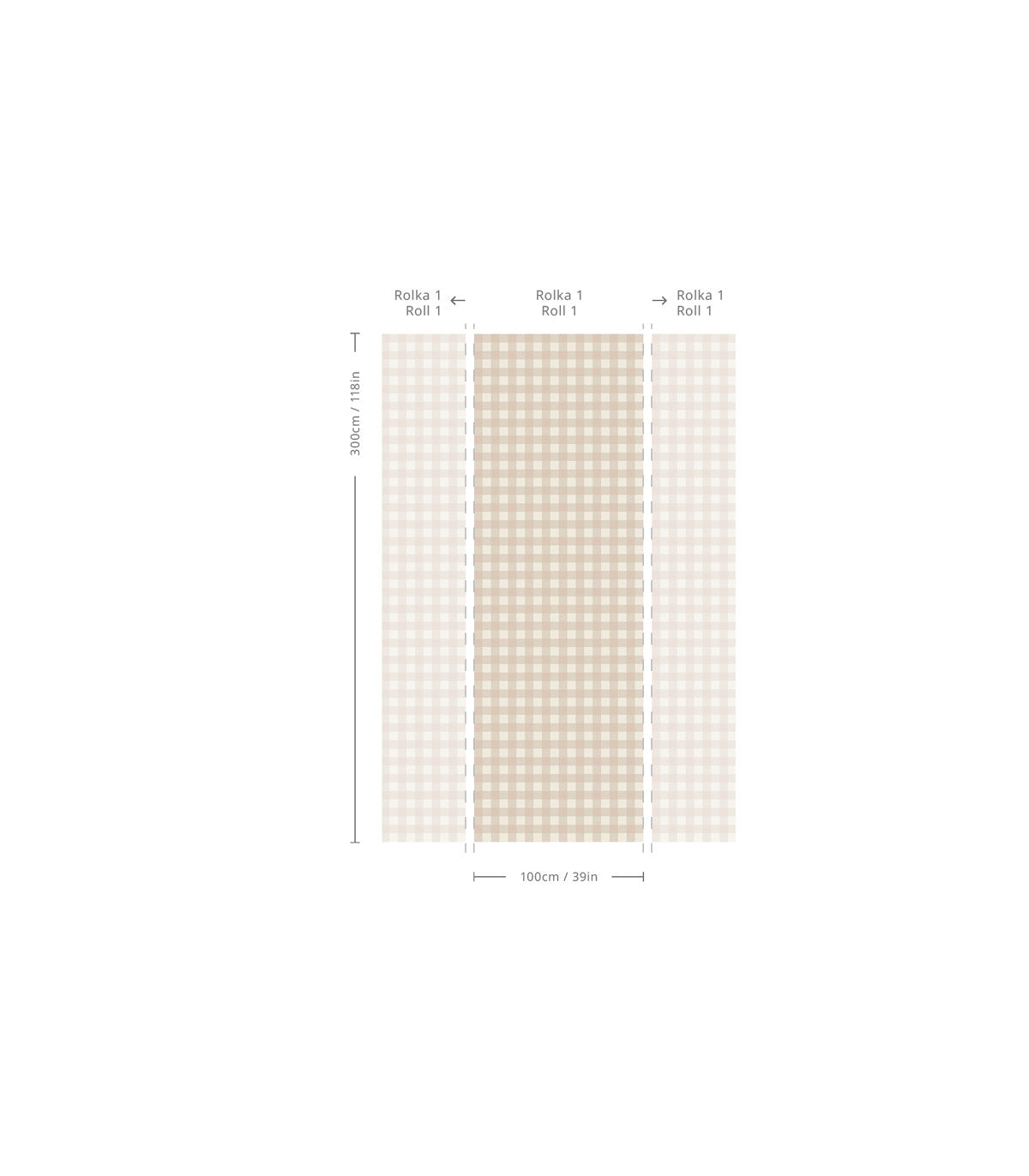 Tapeta Checks Sand Beige