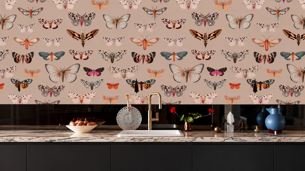 Tapeta Colorful Butterfly Pink