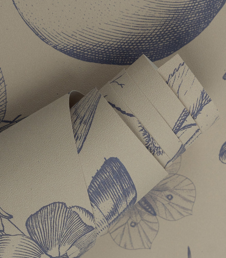 Tapeta Vintage botanic blue
