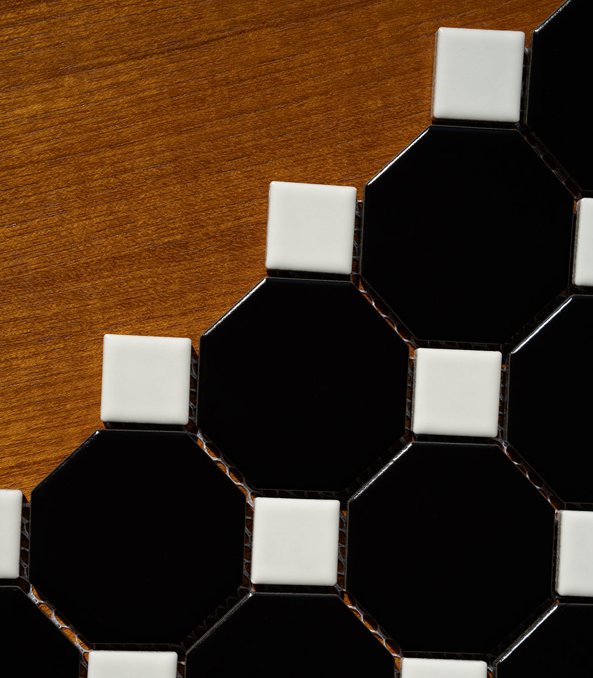 Mozaika octagon black classic matte