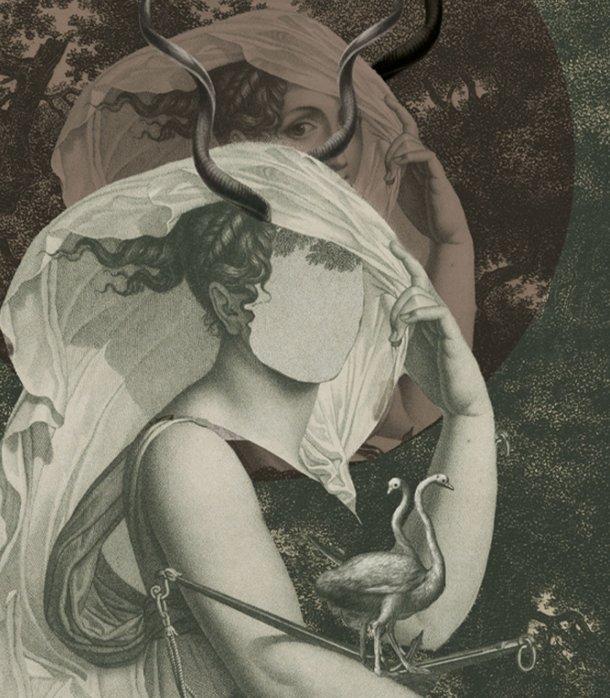 Tapeta Silent Goddess Green