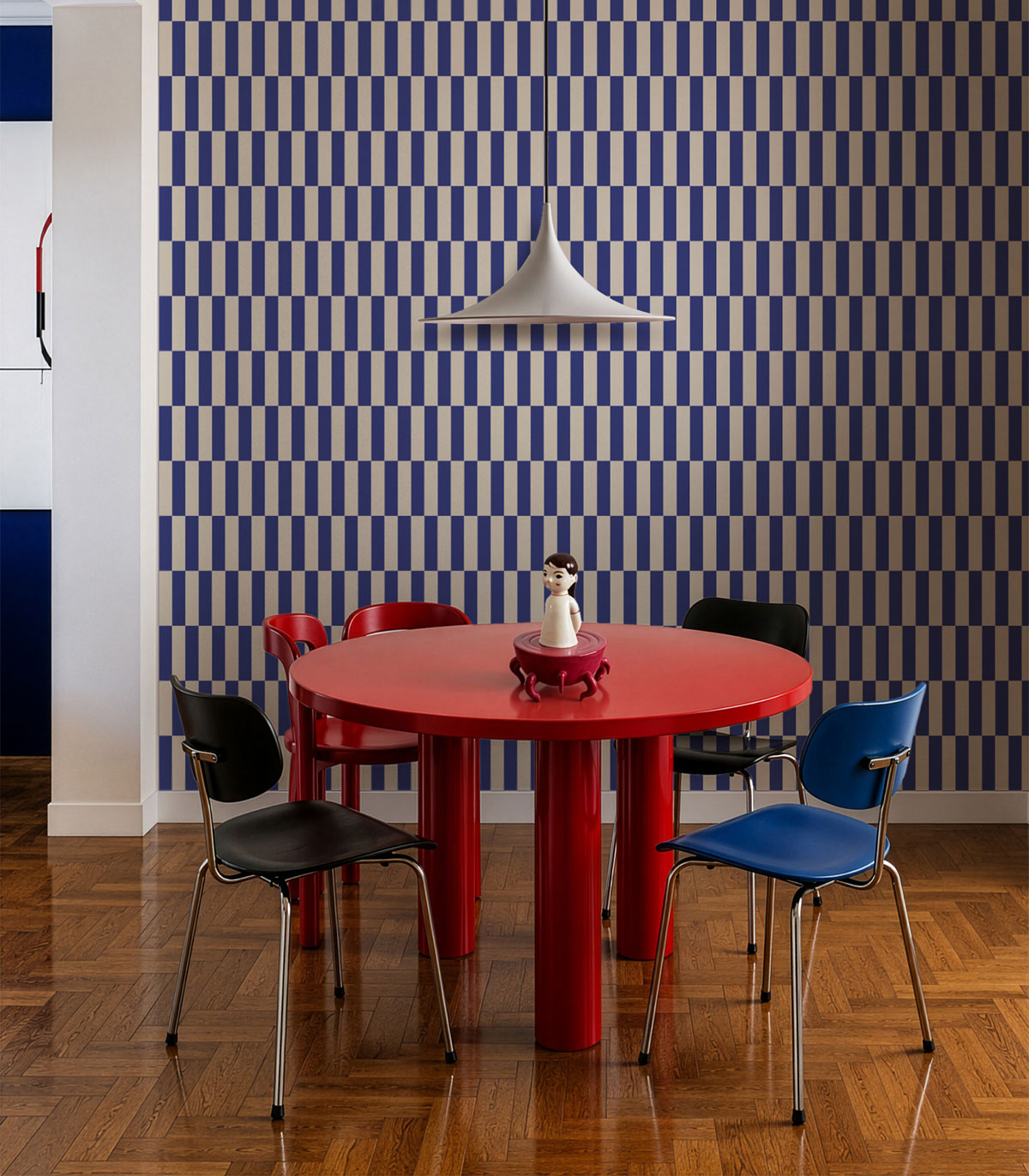 Tapeta Tetris Stripe Cobalt