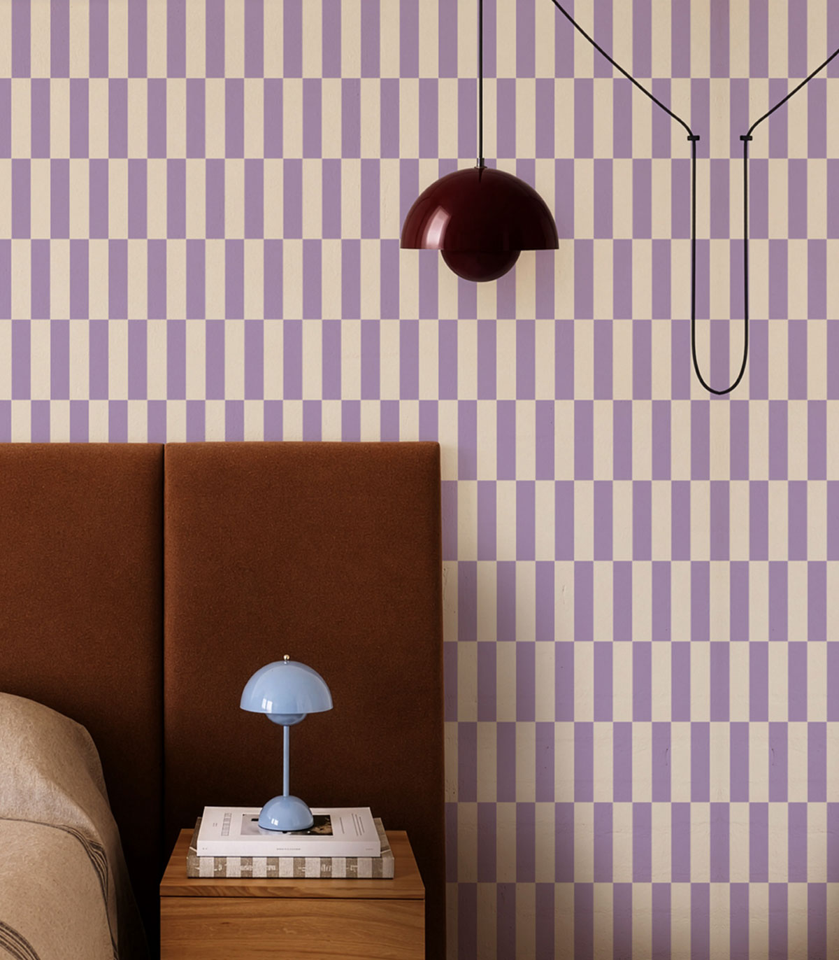 Tapeta Tetris Stripe Lilac