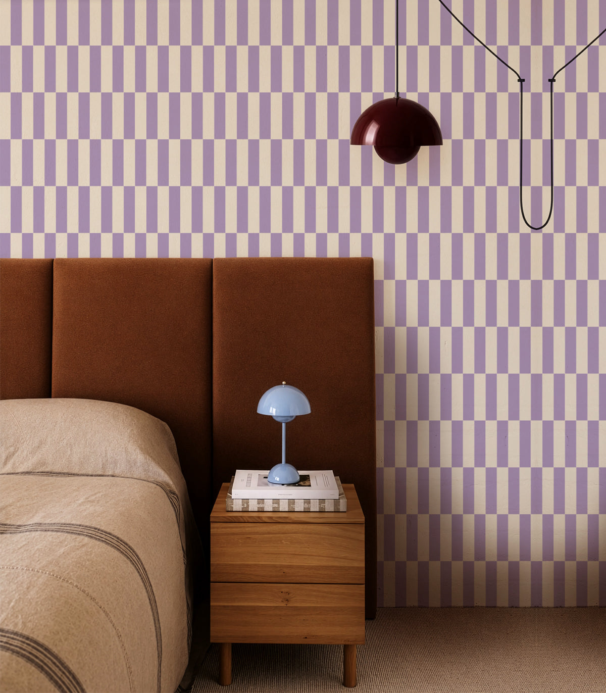 Tapeta Tetris Stripe Lilac