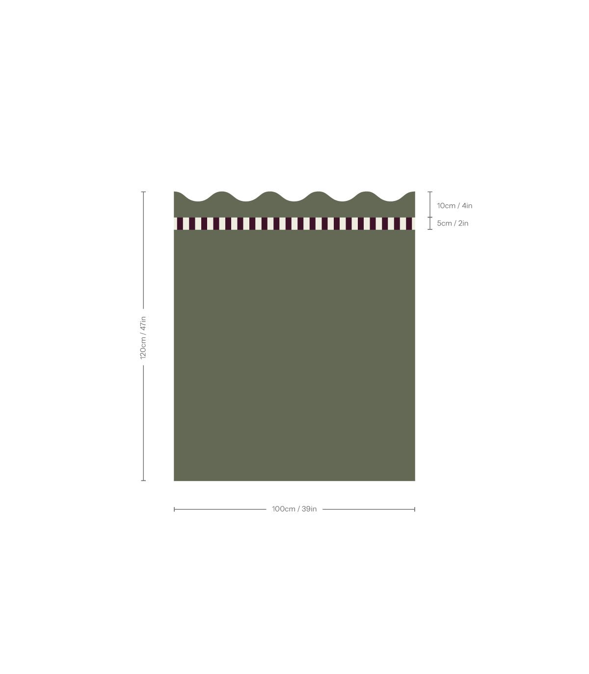 Wainscoting Wave Dark - Wallcolors®