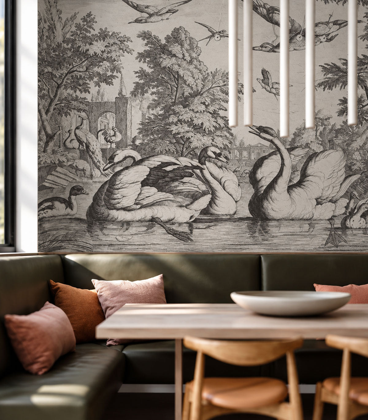 Tapeta White swans