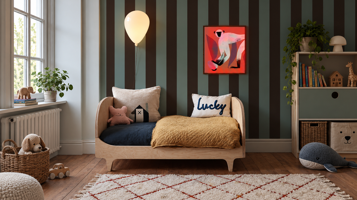 Tapeta Wide Stripe Mint Chocolate