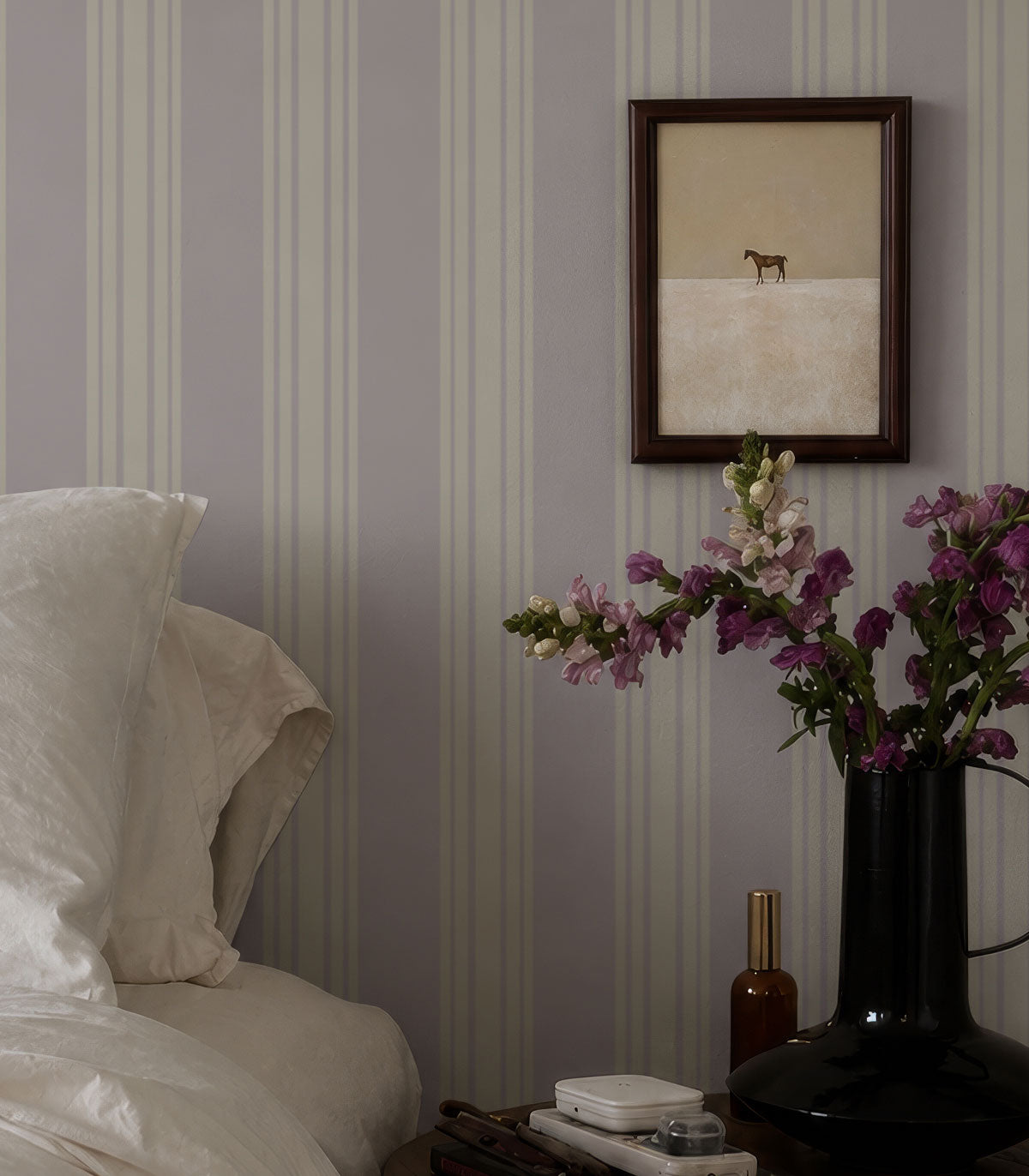Tapeta Woven Stripe Warm Taupe