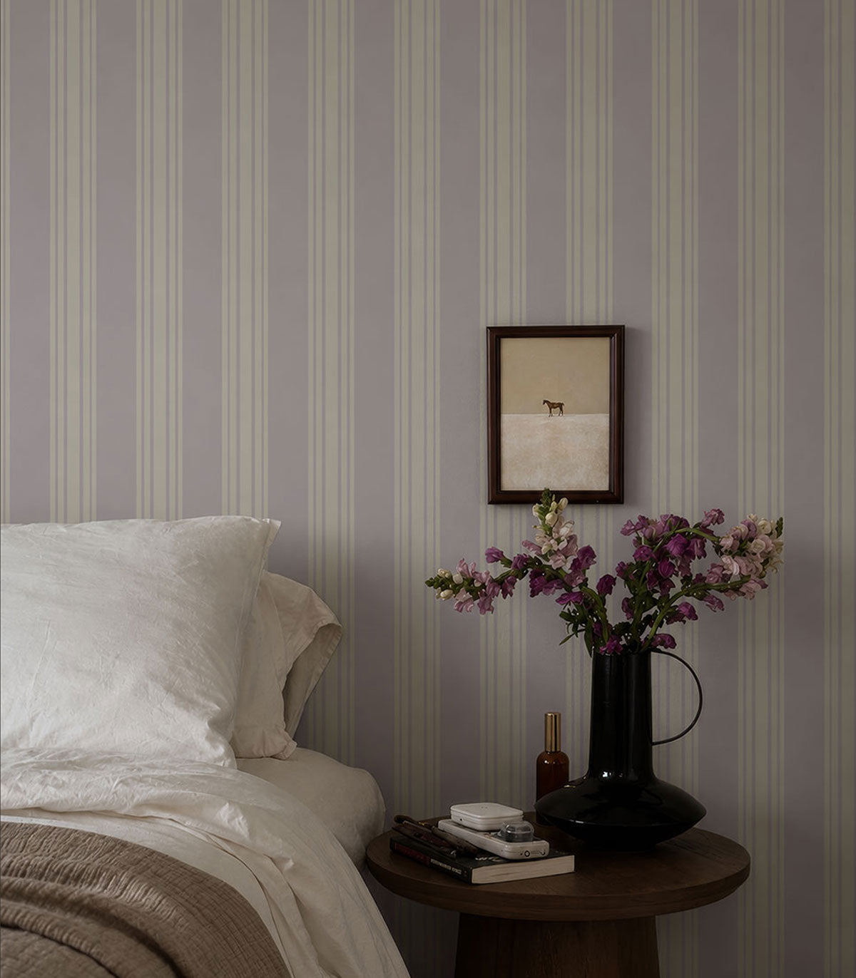 Tapeta Woven Stripe Warm Taupe