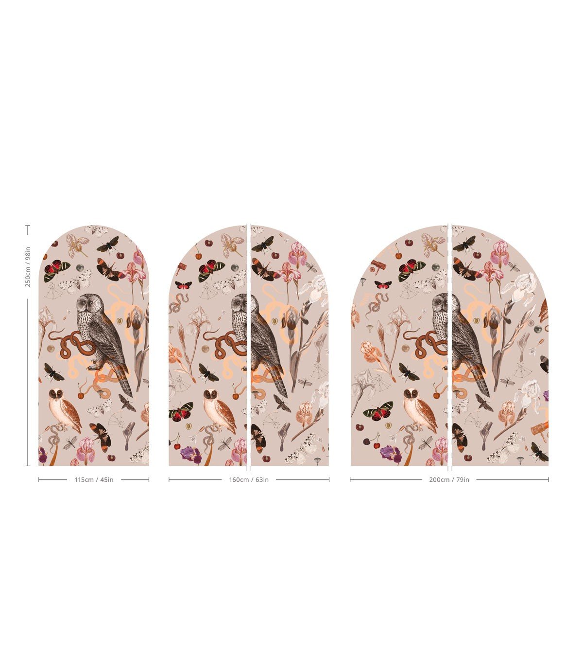 Arch Pink Owls - Wallcolors®