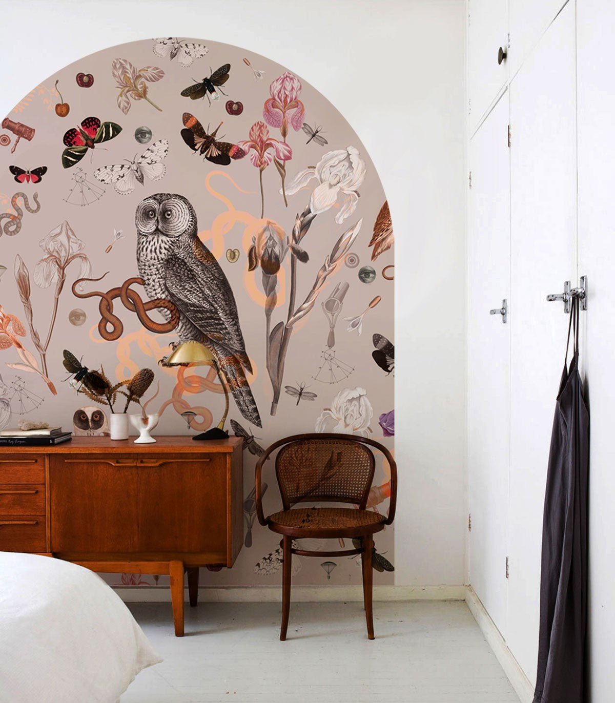 Arch Pink Owls - Wallcolors®
