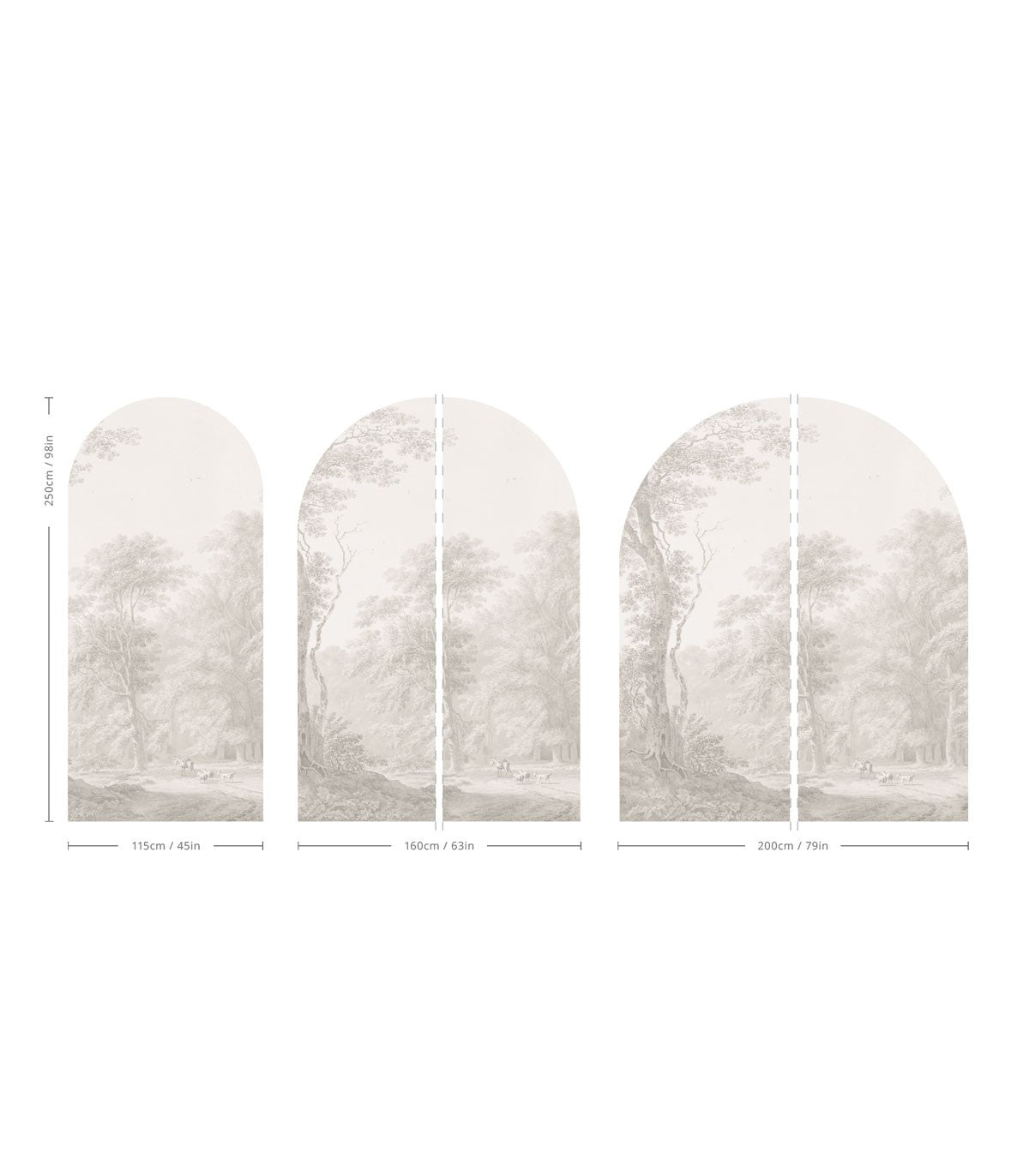 Arch Watercolor Grove Beige