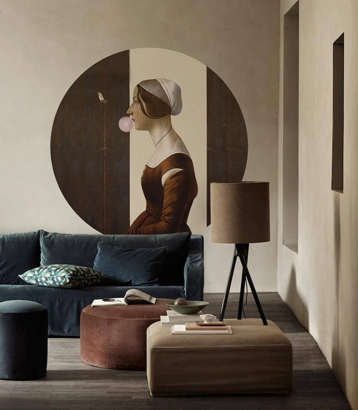 Dots Handmaid with Bubble Gum - Wallcolors®