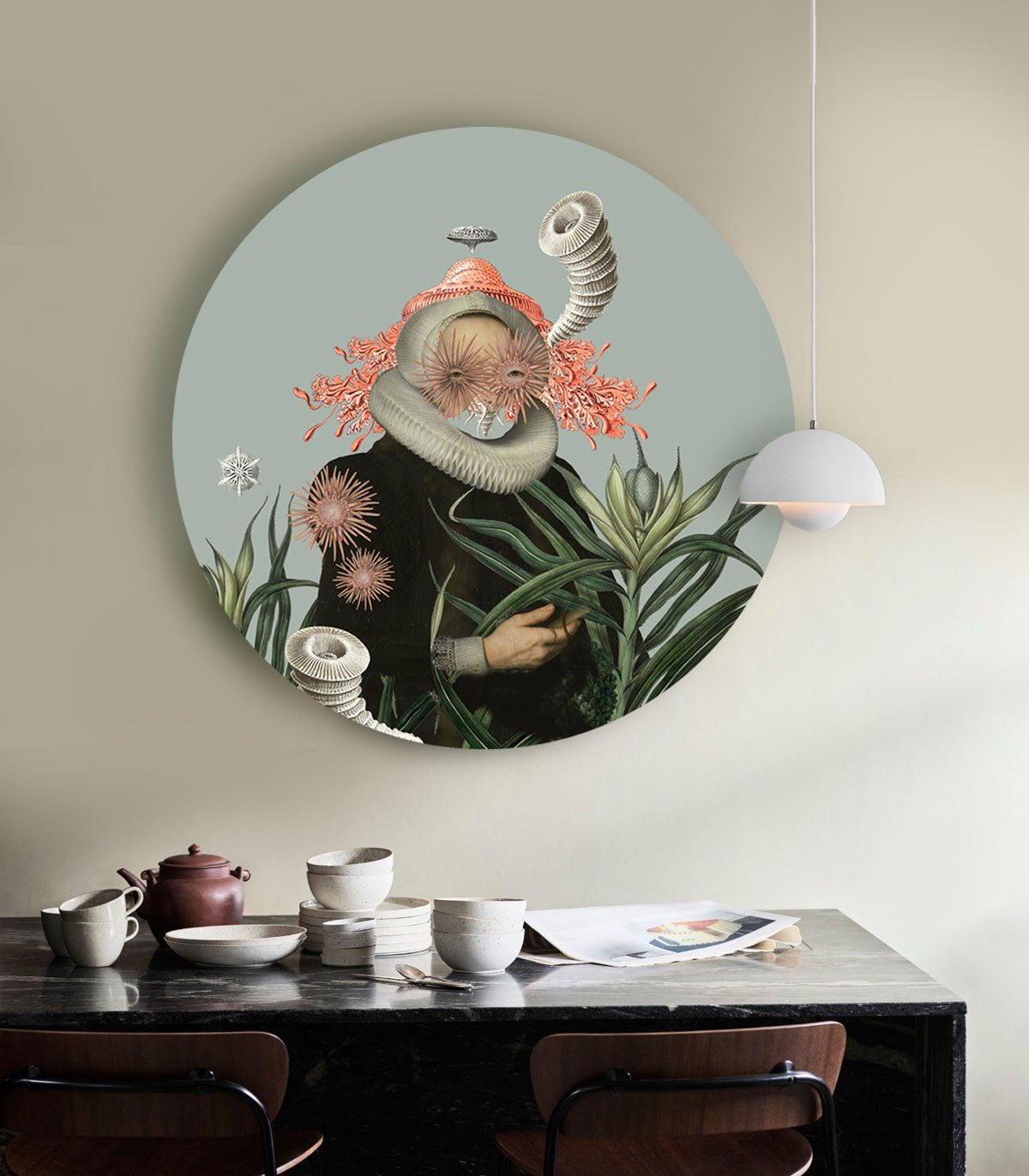 Dots Lady Medusa Blue - Wallcolors®