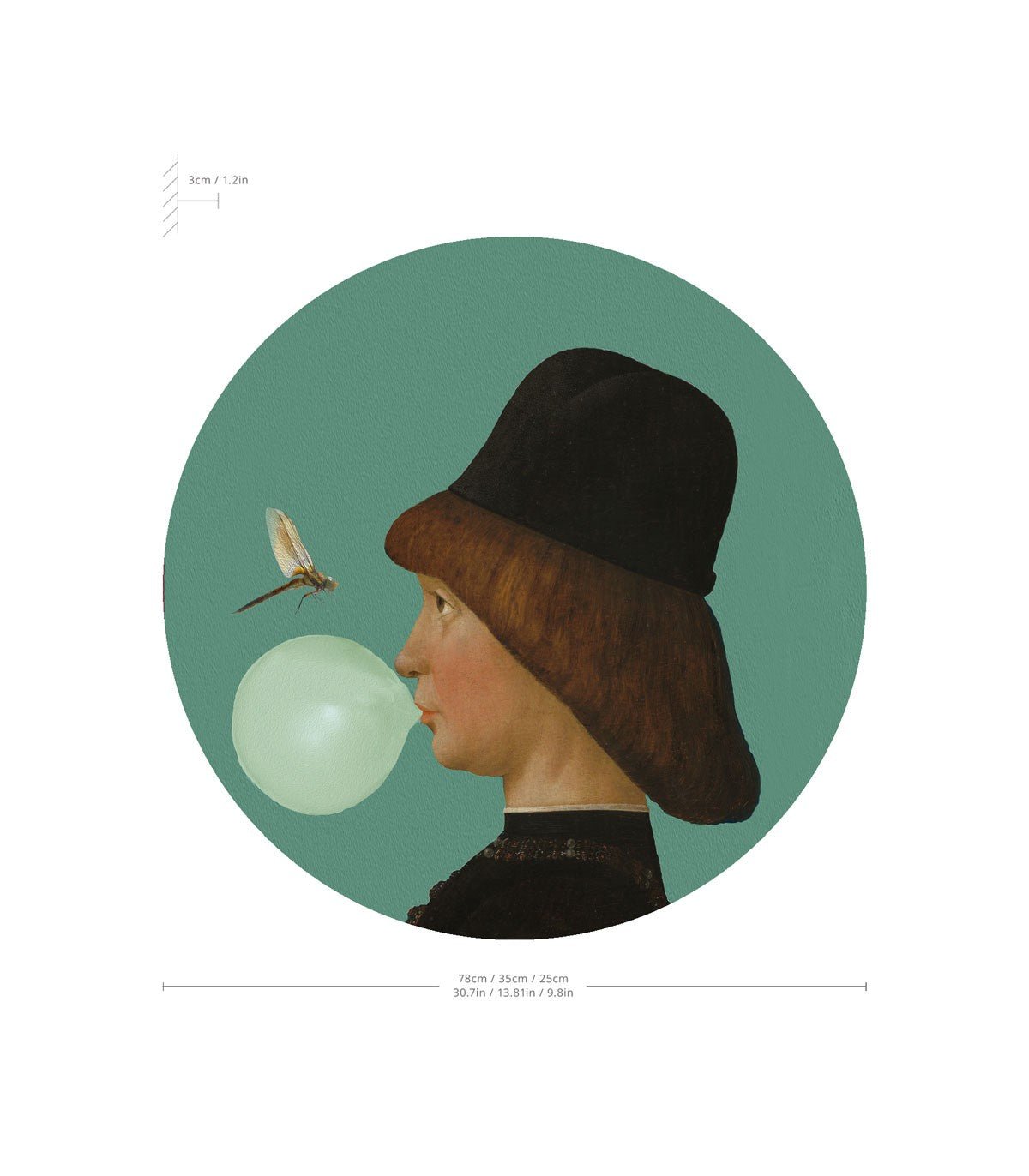 Dots Lighting Boy and Dragonfly - Wallcolors®