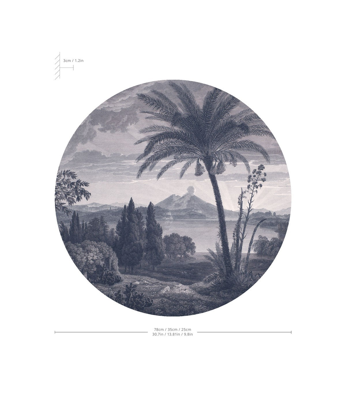 Dots Lighting Tropical Volcano Vista blue