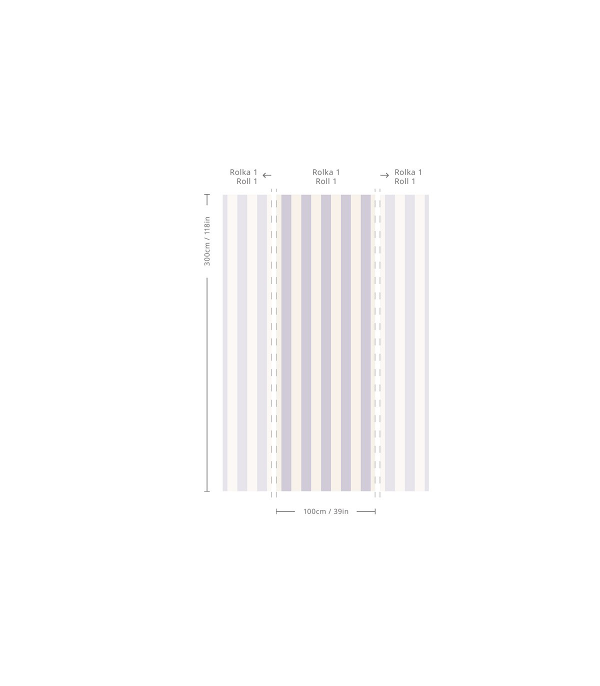 Tapeta Bold Stripe Lavender