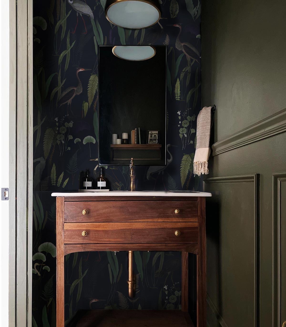 Tapeta Calm Heron Navy