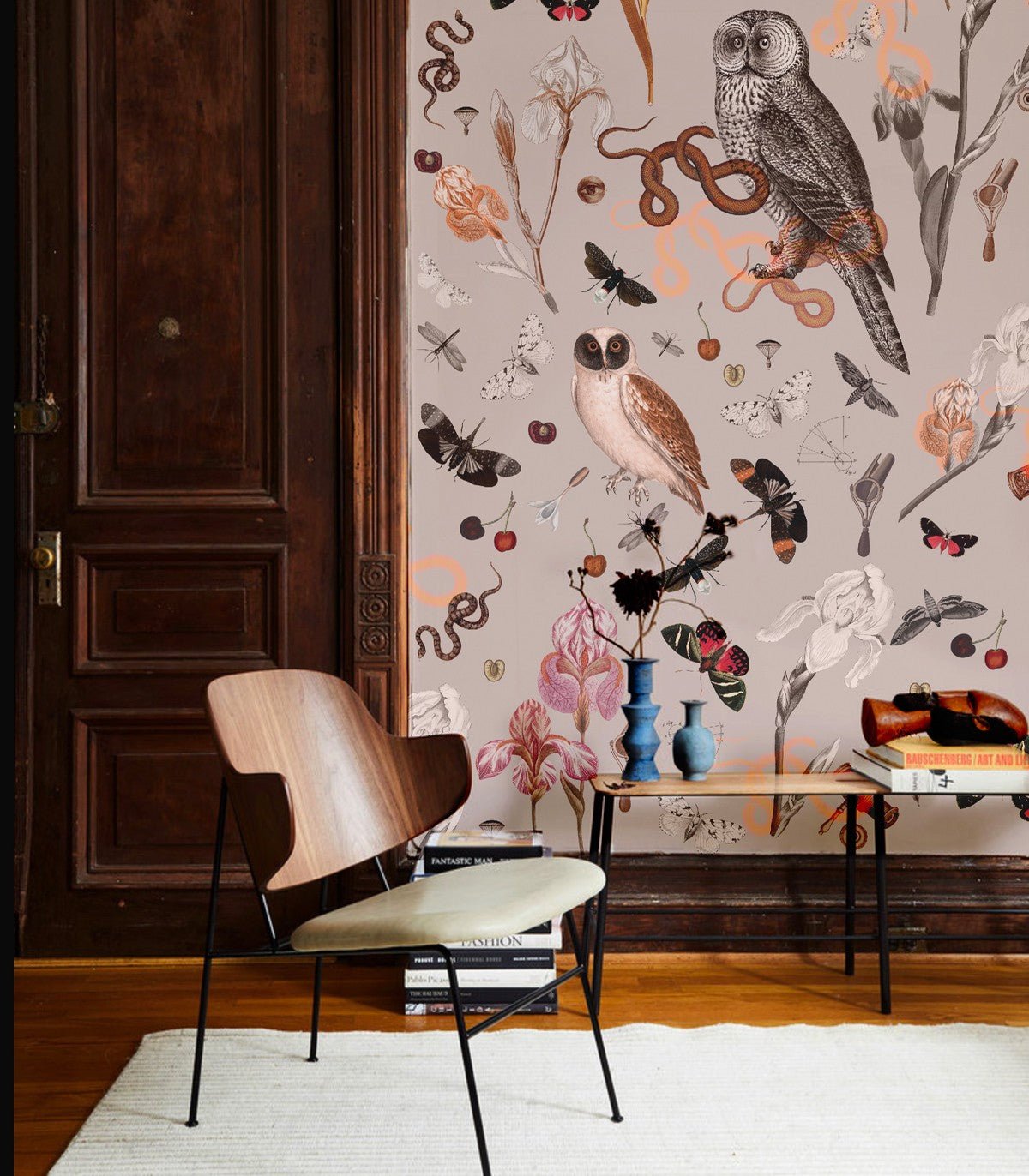 Tapeta Pink Owls - Wallcolors®