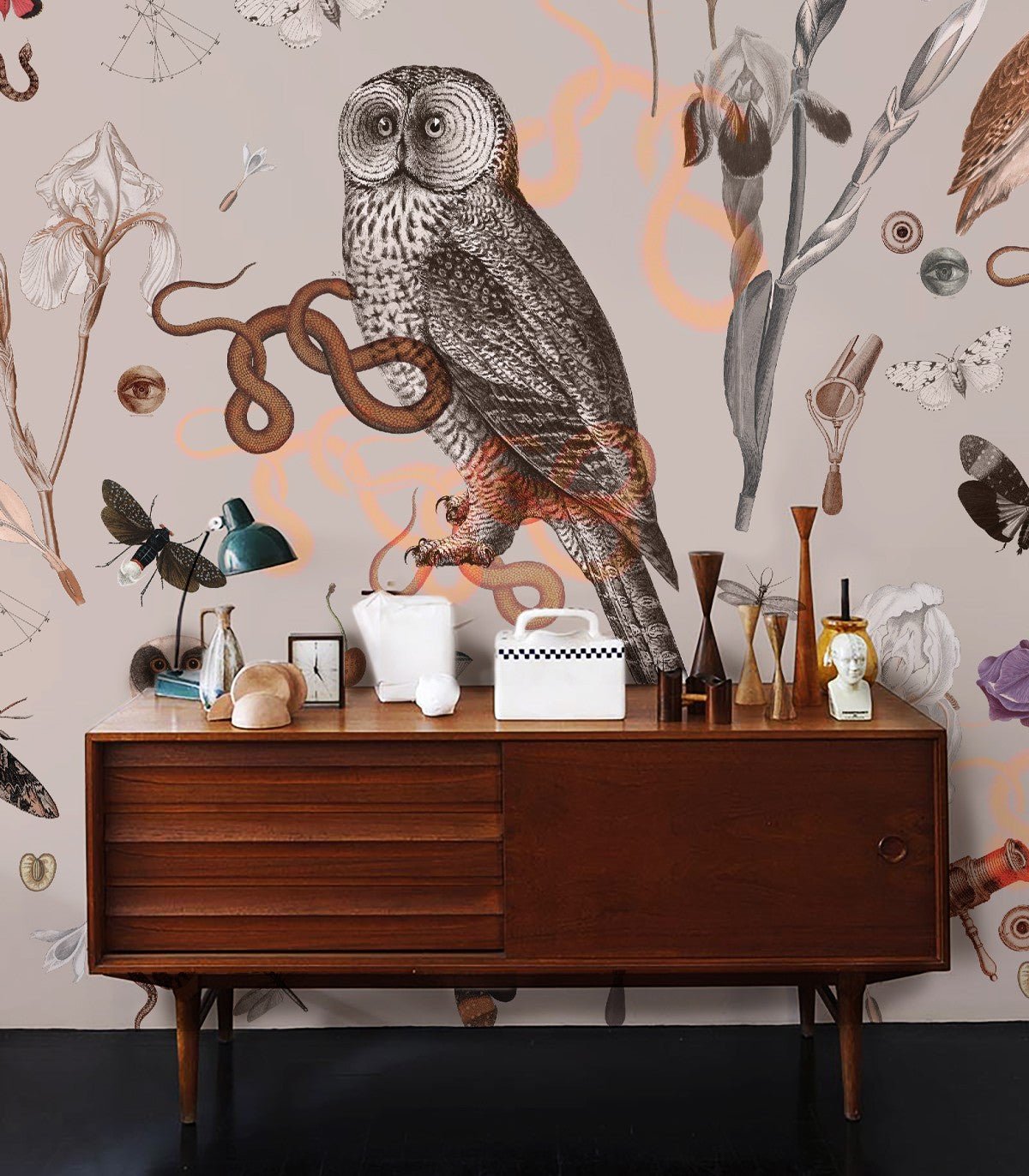 Tapeta Pink Owls - Wallcolors®