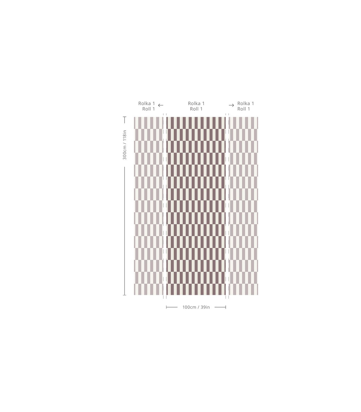 Tapeta Tetris Stripe Burgundy