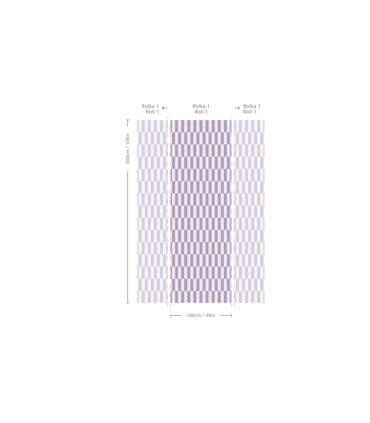 Tapeta Tetris Stripe Lilac