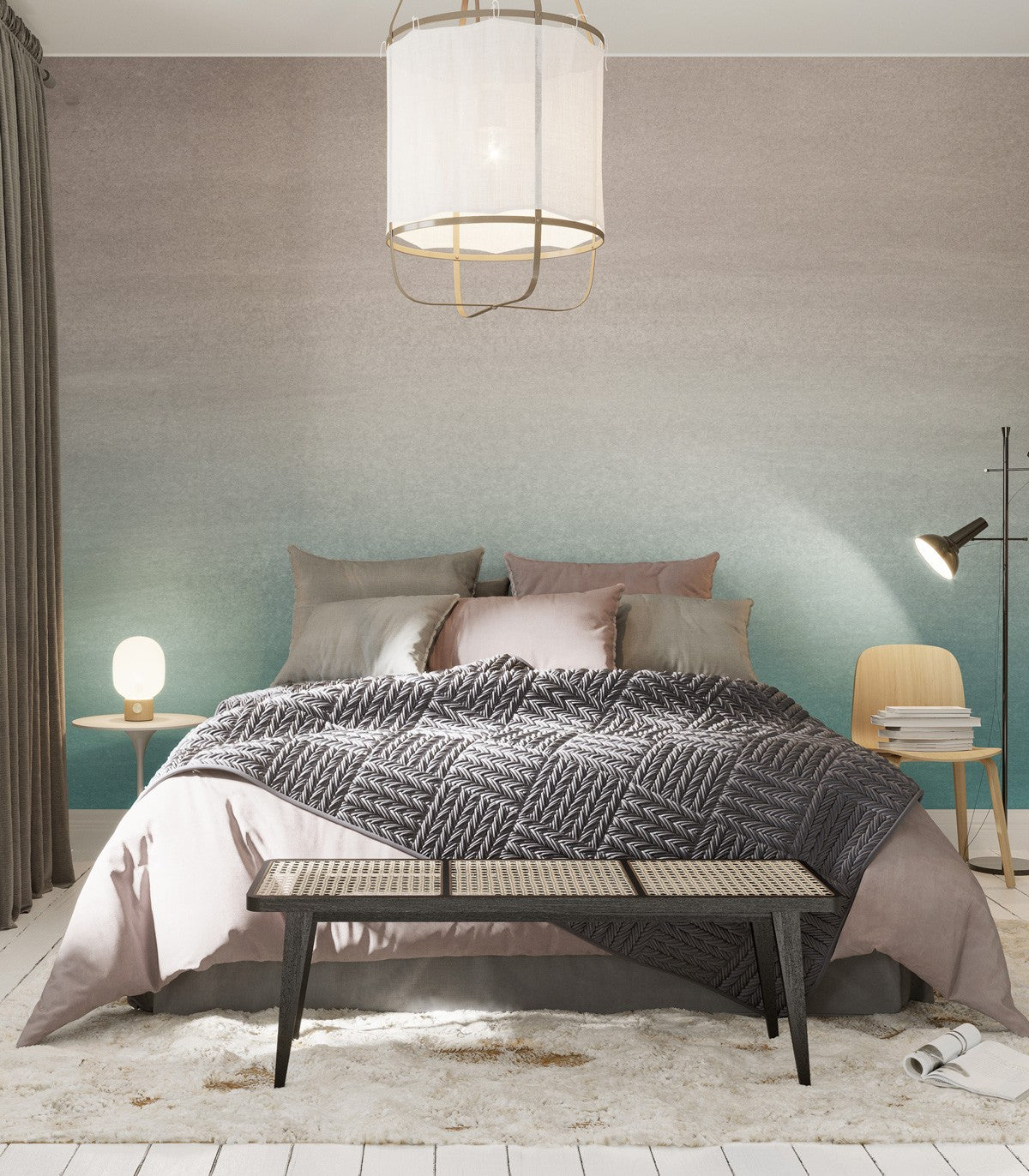 Tapeta Turquoise Fogg