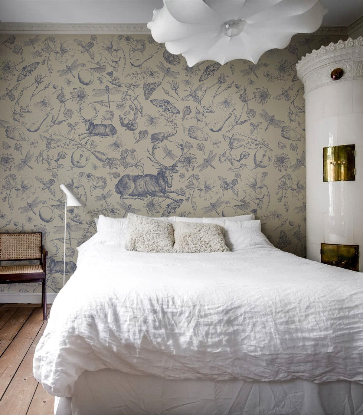 Tapeta Vintage botanic blue