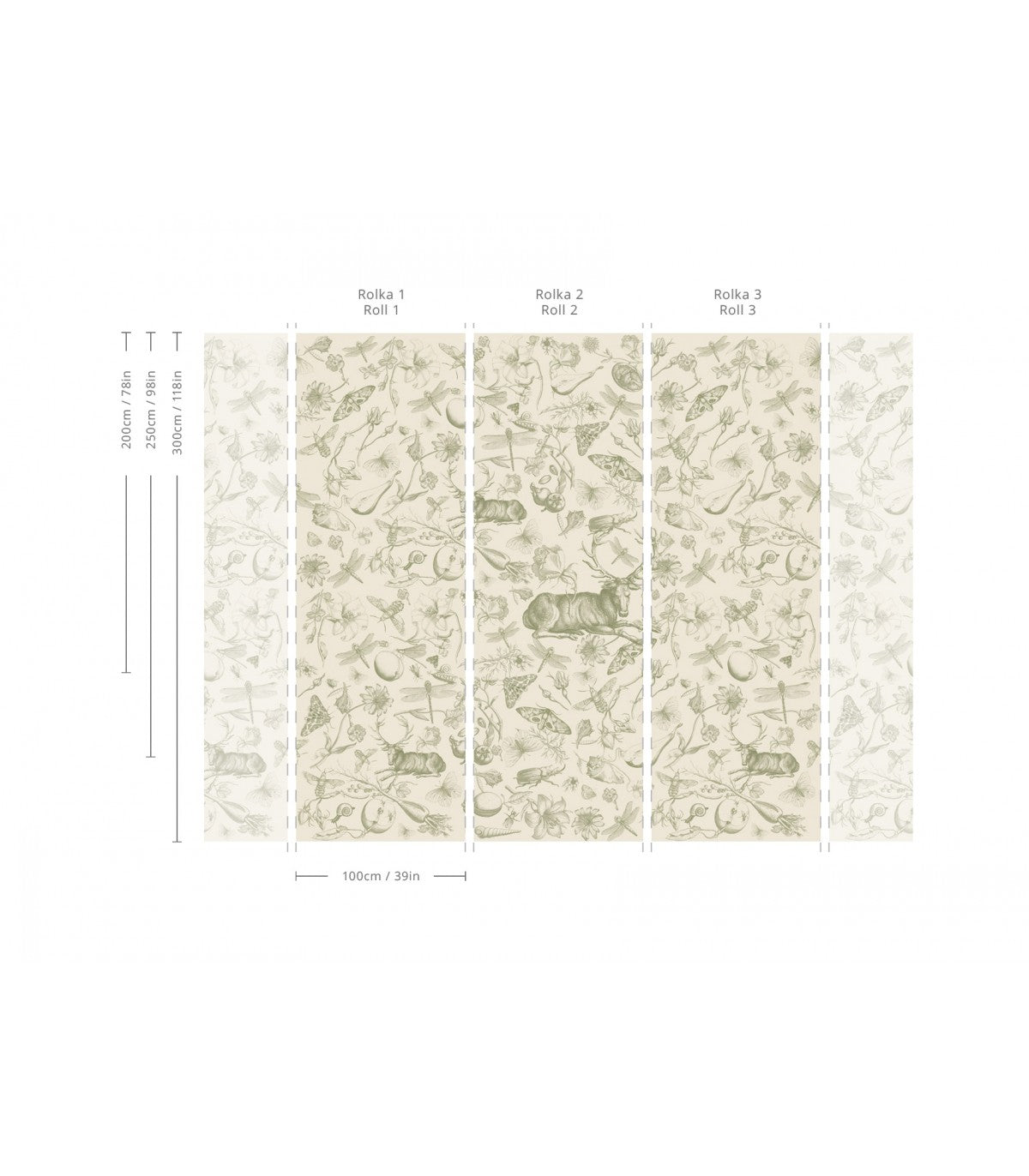 Tapeta Vintage botanic green