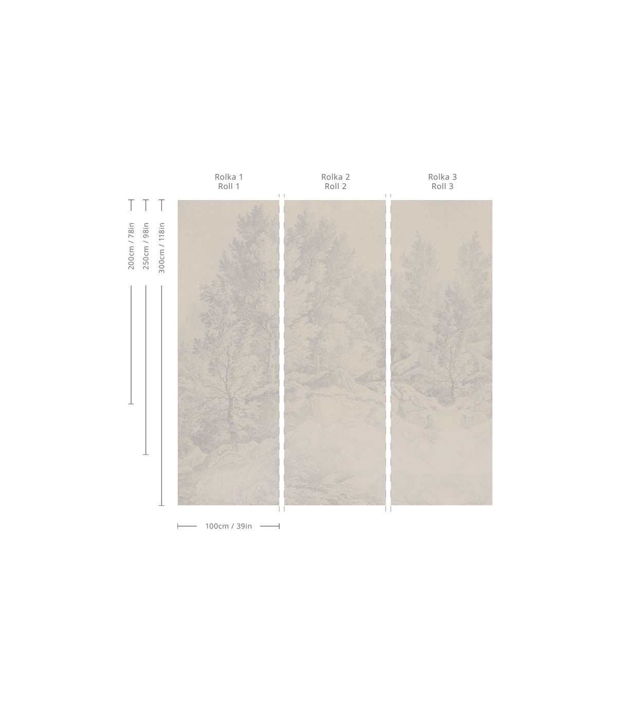 Tapeta Whispering Trees blue