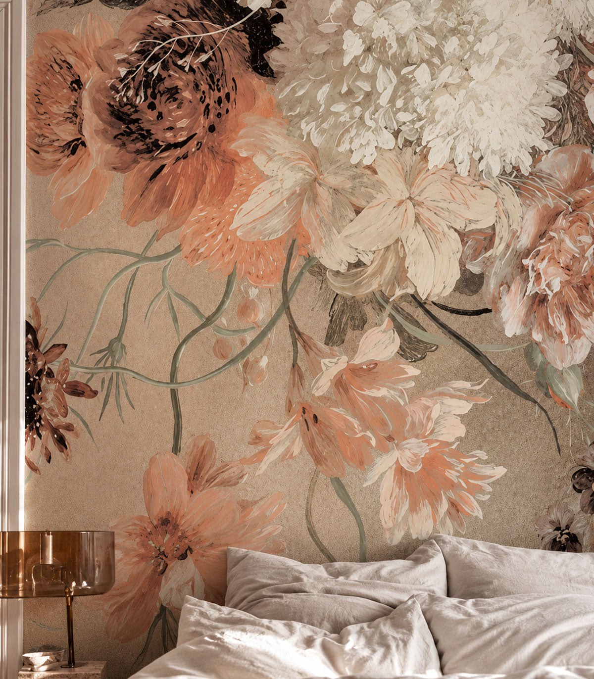Tapeta Beige floral