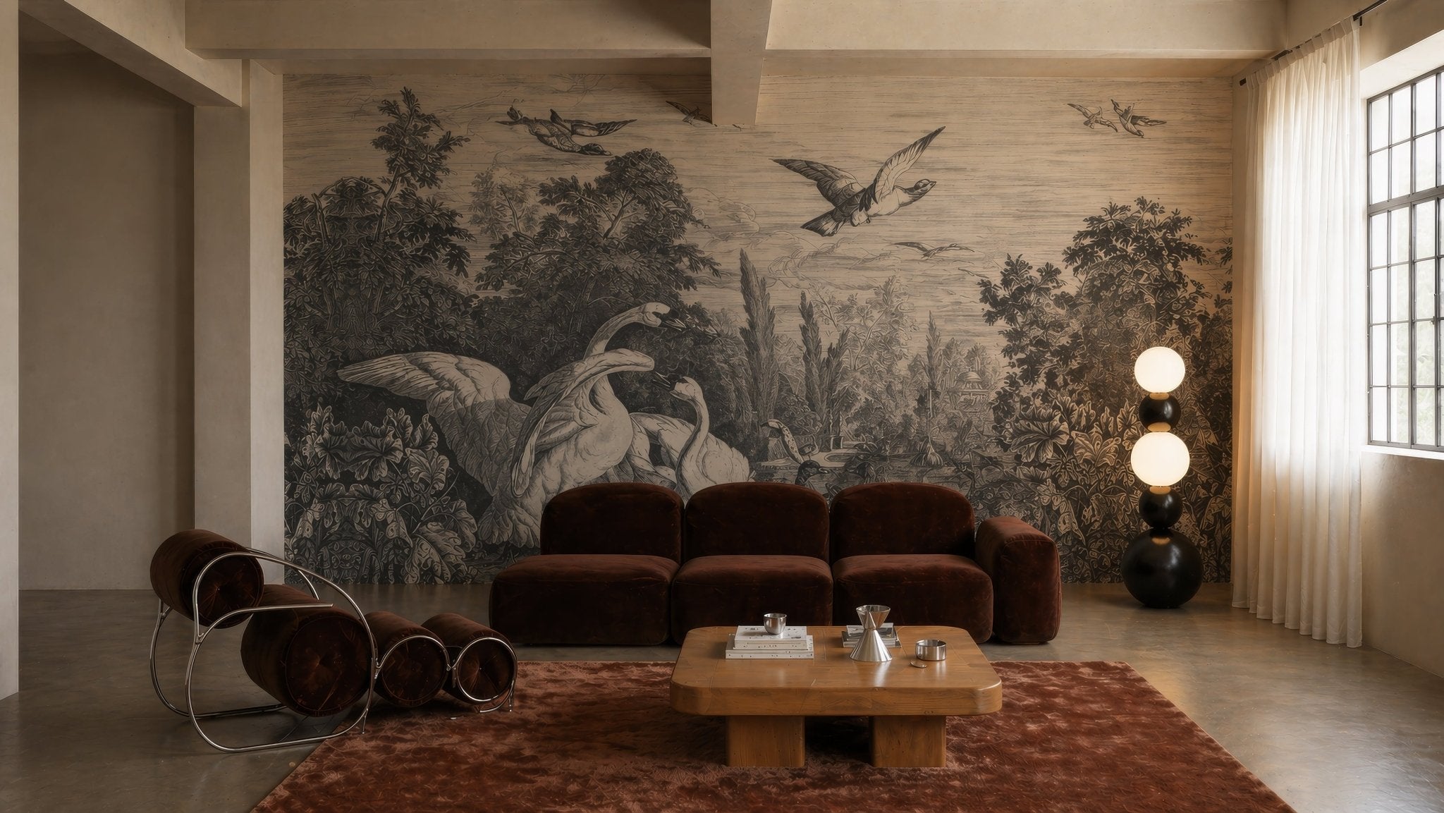 Tapeta Black swans - Wallcolors®