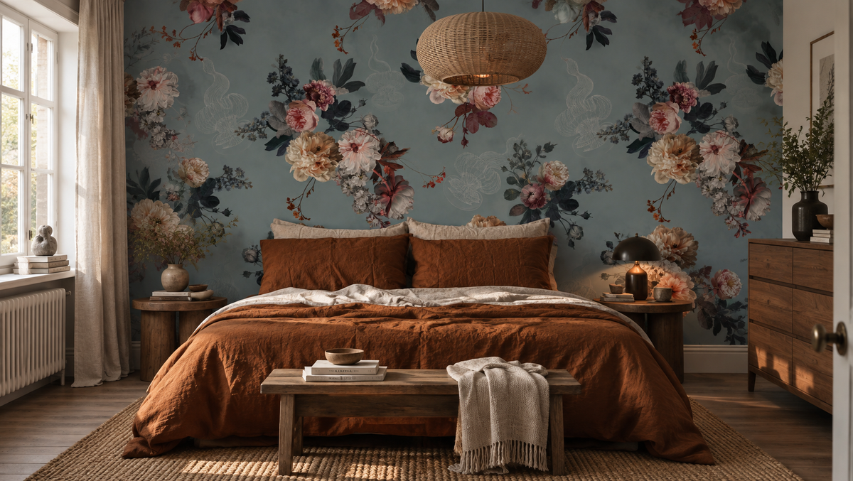 Tapeta Blush Garden Blue