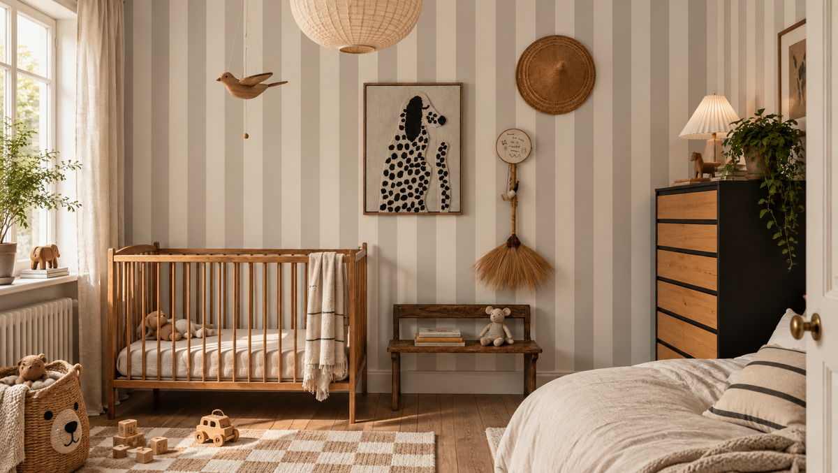 Tapeta Bold Stripe Ash