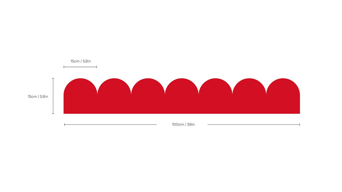 Border Seashell Classic Red - Wallcolors®