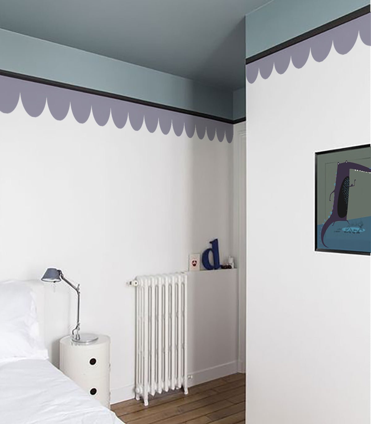 Border Seashell Dusty Lavender - Wallcolors®