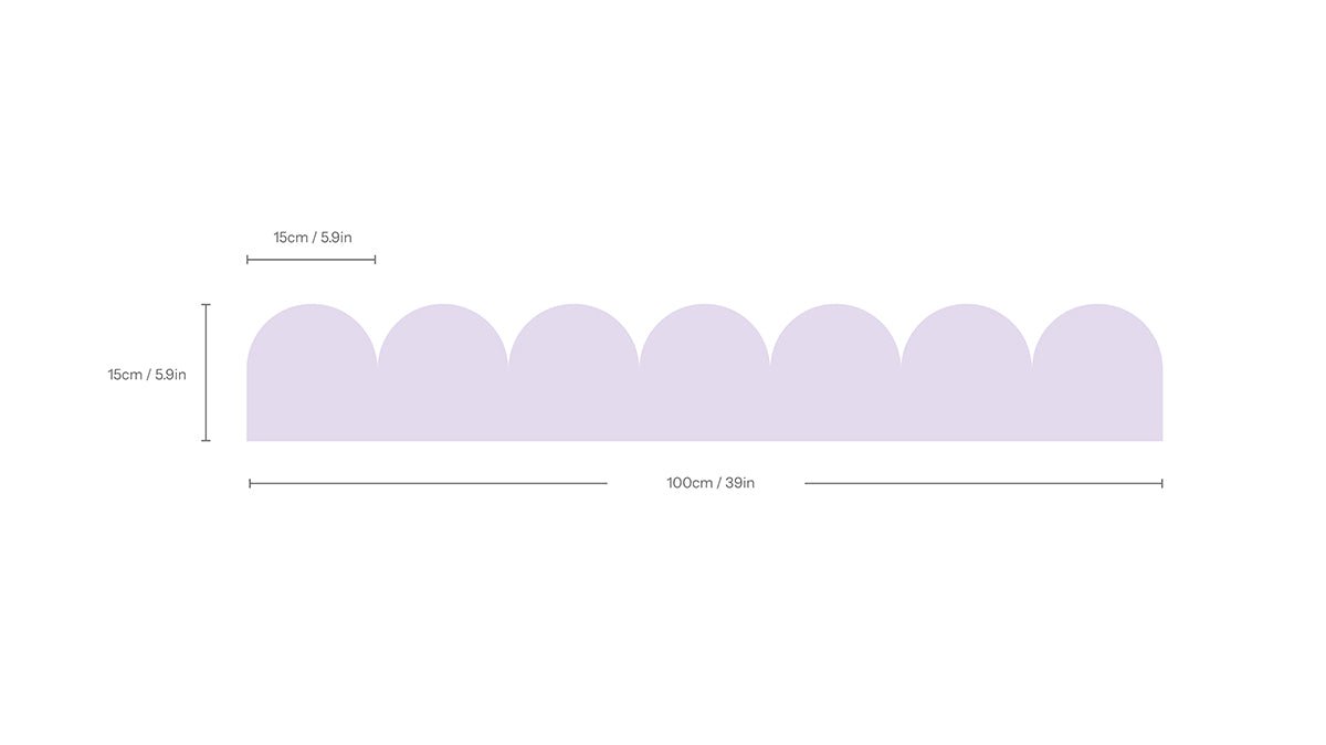 Border Seashell Lilac Mist - Wallcolors®